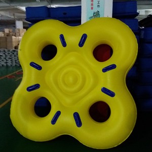 Bouée gonflable 106x106cm en PVC pour deux personnes, idéale pour les loisirs aquatiques en extérieur - Product Image 2