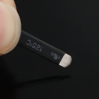 Aiguilles à Microblading noires 18U de 0.20mm, 1 pièce, matériel pour pistolet de tatouage des sourcils, en forme de U, pour formation au tatouage