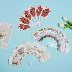 Regalos Publicitarios, Abanico Plegable de Papel Personalizado con Impresión en PVC Redondo, Abanico Portátil Personalizado de PVC con Forma Personalizada para Bodas y Kpop - Product Image 4