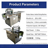 Commerciële elektrische kruiden- en theeblad snijmachine voor fruit, groenten, citroengras, zoethoutwortel en kruiden.