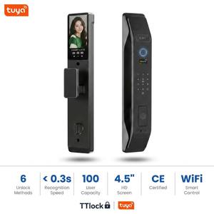 Cerradura Inteligente para Puerta con Reconocimiento Facial <span class=keywords><strong>3D</strong></span>, Videoportero, Huella Dactilar, Entrada sin Llave, Aplicación Tuya para Casa/Apartamento - Product Image 1