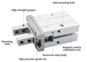 นิ้วจับหุ่นยนต์ Air Claw MHZ2-6D รุ่น 10D-40D อะไหล่กระบอกลมนิวแมติก รุ่น 16D-32D แบบขนาน รุ่น 20D-25D กระบอกลมนิวแมติก - Product Image 4