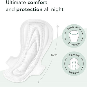 Siêu Thấm PE Chất Liệu Hữu Cơ Bông Bìa Lớn Thêm Dài Dùng Một Lần Qua Đêm Vệ Sinh Khăn Ăn Phân Hủy Sinh Học Excel - Product Image 4