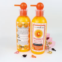 Lait Corporel Hydratant Éclaircissant Gluta Magic Acide AHA 500ml, Forte Lotion Corporelle Blanchissante à la Vitamine C pour Adultes Or