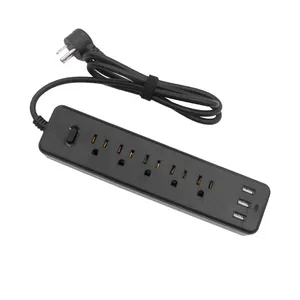 WOSOM ESU5-US 5 Socket Outlets+3USB With 1.2M Wire-US Socket Extension Bar