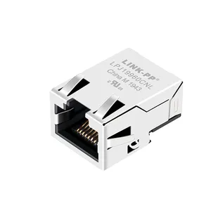 Con conector Modular PoE de un solo puerto 8P8C, conector SMT RJ45