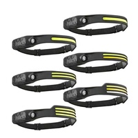 USB Rechargeable LED Phare Étanche COB Faisceau Lumineux pour le Camping en Plein Air et la Pêche Capteur Portable Caractéristique