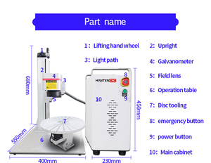 Stylo rotatif Portable de marquage à Fiber, Mini Machine de gravure Laser en plastique, bon marché, 20W 30W 50W - Product Image 3