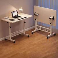 Nouveau 2025 – Bureau d'étude convertible blanc, pliable, portable, réglable en hauteur, écologique, en bois, moderne, avec roulettes mobiles et système de levage