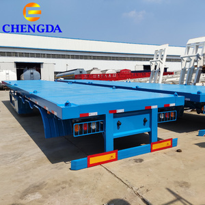 Semirremolque de Plataforma para <span class=keywords><strong>Transporte</strong></span> de Contenedores de <span class=keywords><strong>40</strong></span> <span class=keywords><strong>Pies</strong></span>, 3 Ejes, 13 <span class=keywords><strong>Pies</strong></span>, para Camiones Pesados, <span class=keywords><strong>Precio</strong></span> Económico, Fabricado en Acero, para Contenedores de 2x20 <span class=keywords><strong>Pies</strong></span> y <span class=keywords><strong>40</strong></span> <span class=keywords><strong>Pies</strong></span> - Product Image 1