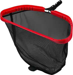 专业游泳池撇叶网，用于双层深大袋清洁，重型铝框和手柄耙