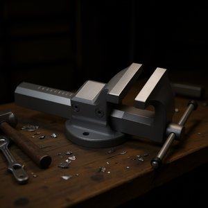 Tornillo de Banco de Acero Forjado Fervi, Ancho de Mordaza de 6 Pulgadas, Herramienta de Taller de Alta Resistencia - Product Image 3