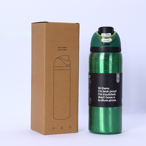 Bouteille isotherme en acier inoxydable à double paroi <span class=keywords><strong>de</strong></span> qualité supérieure, style dessin animé, sans BPA, anti-fuite, avec paille rabattable, 24oz 32oz - Product Image 6