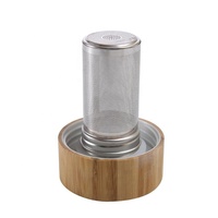 Koffie, thee, fruit 16oz brede mond 2 bamboe deksels borosilicaat glazen sportdrinkflessen glazen theeglas met zeef