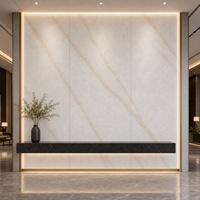 Panneau mural en marbre UV WYRAX 1220x2440mm 3.5mm, aspect onyx blanc, imperméable, pour appartement, couloir
