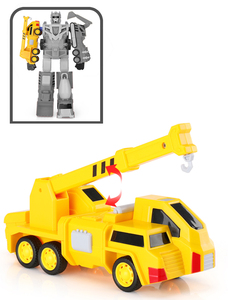 Xây dựng lắp ráp đồ chơi-chuyển đổi <span class=keywords><strong>robot</strong></span> xe, pull-back chơi xe cho trẻ mới biết đi, bao gồm xe tải, Cần cẩu, máy xúc - Product Image 2