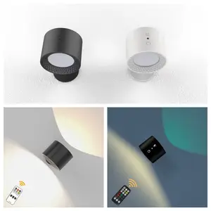 Rechargeable Wall Lamp With Touch Control Stepless Dimming Reading Bedside Wall Lamp