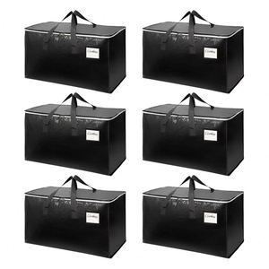 Bolsas de Mudanza Resistentes de Gran Capacidad, Bolsas de Almacenamiento Tejidas de PE/PP con Cierre - Product Image 1
