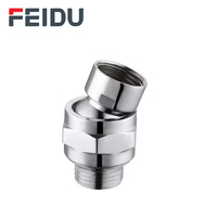 Bras de Douche Extensible Universel FEIDU en Laiton Chromé Moderne avec Adaptateur Connecteur Pivotant pour Salle de Bain