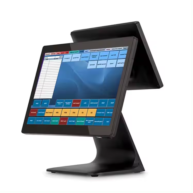 All in One Pos 15.6 Inch windows System Touch Screen with Second Display 11.6 Inch /vfd220 Customer Display