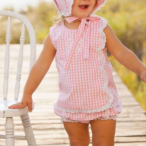 <span class=keywords><strong>Vestito</strong></span> Estivo Monogrammato per Bambina con Volant, Abito a Quadretti <span class=keywords><strong>Rosa</strong></span> con Orlo a Festoni, <span class=keywords><strong>Vestito</strong></span> Personalizzato a Lunghezza Ginocchio per Bambina 2026 - Product Image 2