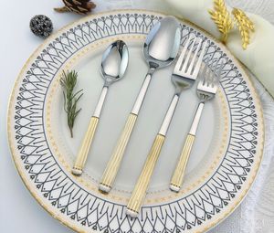 Gift <span class=keywords><strong>Set</strong></span> Talheres Talheres <span class=keywords><strong>Set</strong></span> Colheres e Garfos <span class=keywords><strong>Set</strong></span> Talheres Ouro Talheres Talheres para Casa - Product Image 3