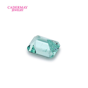 Cadermay Mint Green Zircon Emerald Cut Rectangle Loose Stone For Jewelry Making - Product Image 2