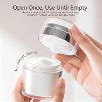Pot à crème sans air à double paroi de 15 ml, 30 ml, 50 ml, 100 ml, pot cosmétique en plastique vide pour crème pour le visage, lotion, emballage pour soins de la peau