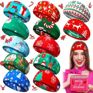 Kadınlar için noel Headbands moda geniş kafa bandı Yoga egzersiz kafa bantları saç aksesuarları bant