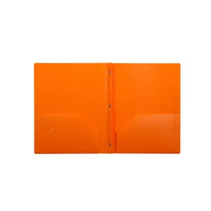 Good Price a4 PP plastic portfolio poly folder 3 prongs two pockets 3 holes with Eco-Friendly plastic material