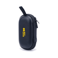 Nouveauté, étui de transport à fermeture éclair personnalisé en cuir PU noir petit rond EVA rigide étanche pour stylo d'enregistrement