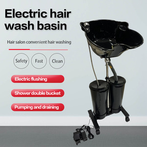Bac à shampoing portable Wally Beauty, écologique, étanche, avec réservoir d'eau électrique et savon, pour salon de coiffure et barbier - Product Image 3