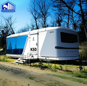 Maison capsule préfabriquée <span class=keywords><strong>de</strong></span> luxe <span class=keywords><strong>de</strong></span> 40 pieds, 3 chambres, assemblage rapide, design européen, panneaux sandwich respirants, <span class=keywords><strong>villa</strong></span> en acier léger - Product Image 1