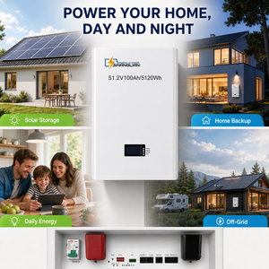 แบตเตอรี่ LiFePO4 51.2V100Ah ชุดแบตเตอรี่ลิเธียมแบบชาร์จได้ 5.12kWh สำหรับระบบกักเก็บพลังงานแสงอาทิตย์ จัดส่งจากคลังสินค้ายุโรป - Product Image 6