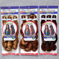 Factory Outlet 3X Set Spiral French Curls 22Inch 280g Body Loose Wave Braiding Hair Synthetic Crochet Afro Kinky Hair Extension