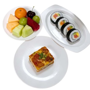 Platos Desechables Cuadrados Blancos de 10 Pulgadas, Plástico Resistente <span class=keywords><strong>para</strong></span> Catering y Eventos, Logotipo <span class=keywords><strong>Personalizado</strong></span> - Product Image 1