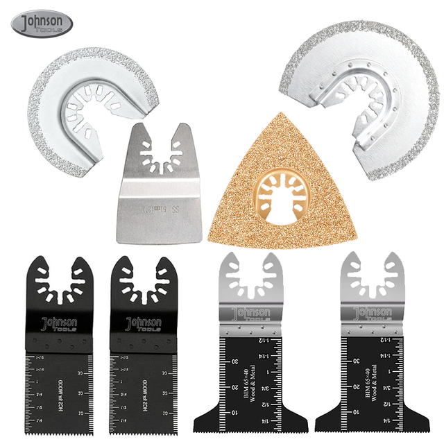 8PC Bathroom Shower Renovation Tile Grout Removal Tool Kit Oscillating Multi Tool Saw Blades with Scraper Carbide Diamond Rasp