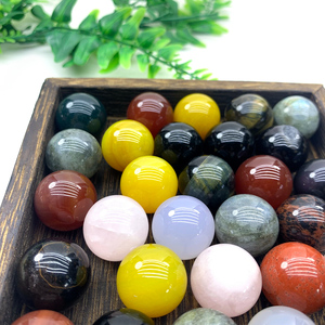 Hạt cườm đá thạch anh hồng, mắt hổ, thạch anh tím tự nhiên đánh bóng 15mm bán buôn, quả cầu nhỏ trị liệu tự làm - Product Image 2