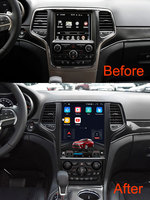 Pemutar DVD mobil layar Tesla 12.1 inci, Radio mobil navigasi GPS untuk Jeep Grand Cherokee 2014 - 2017