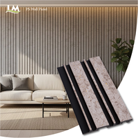 Panneau mural PS de style coréen haut de gamme, imperméable, à lattes en charbon de bois, panneau à lamelles 3D pour la décoration intérieure du plafond