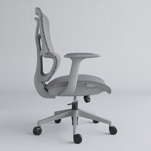 Silla de Oficina de Malla Gris, Silla de Personal con Diseño Moderno, Silla de Visita - Product Image 3
