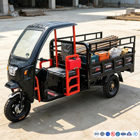 Tricycle électrique de transport de passagers et de marchandises à double usage, avec siège passager et cabine de chargement, directement de l'usine