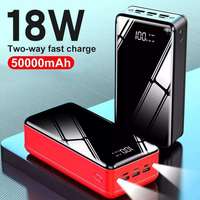 Offre Spéciale grande capacité Portable 50000mAh LCD affichage batterie externe Triple USB Portable chargeur de batterie externe avec lampe de poche