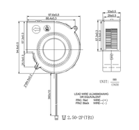 Ventilador Eléctrico DC 9733 12V 24V, Ventilador Centrífugo de Refrigeración por Aire, Velocidad PWM, Rodamiento de Bolas sin Escobillas para Impresora 3D, Parrilla para Asar