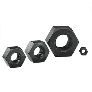 NBHC005NU SAE J995 Grade 2 And 5 And 8 Black Oxide Zinc White High Strength Acme Threaded Hex Nut