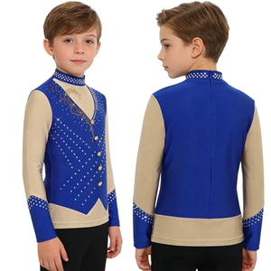 Trajes de Patinaje Artístico sobre Hielo para Niños de 6 a 16 Años, Tops para Competencia de Patinaje, Entrenamiento y Danza Lírica - Product Image 2