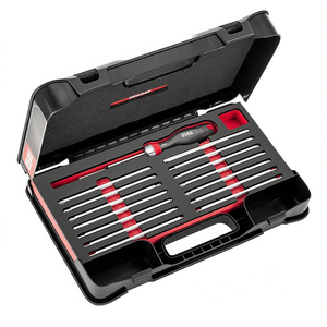 Juego de destornilladores de 23 piezas métricas y estándar con estuche para trabajos de reparación y ensamblaje de precisión - Product Image 2