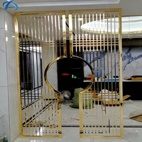 Modern Decoration Hotel Aluminum Carved Wall Partition Metal Screen Austin Luxury Golden Room Divider for Home Living Room