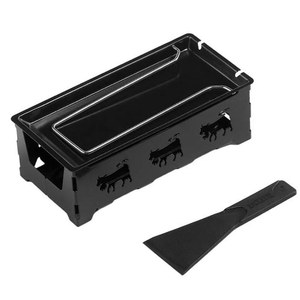 Ensemble de plaque de cuisson antiadhésive portable avec poignée en bois, outil de grillade pour la cuisine à domicile avec spatule, raclette à fromage - Product Image 5