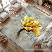 Tapis d'intérieur en velours cristal 3D à fleurs pour la décoration du salon, 200*300cm, tapis économique